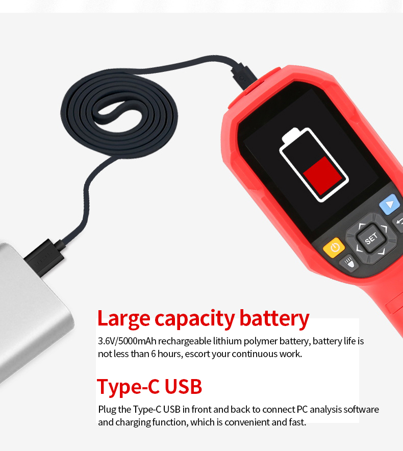 Handheld Thermal Camera 256X192 - UNI-T UTi260B Termal Kamera 256x192 -20~550C