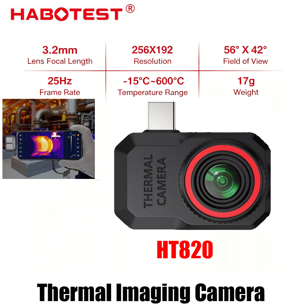 Handheld Thermal Camera 256X192 - 2026 Yeni HABOTEST HT820 Telefon Termal