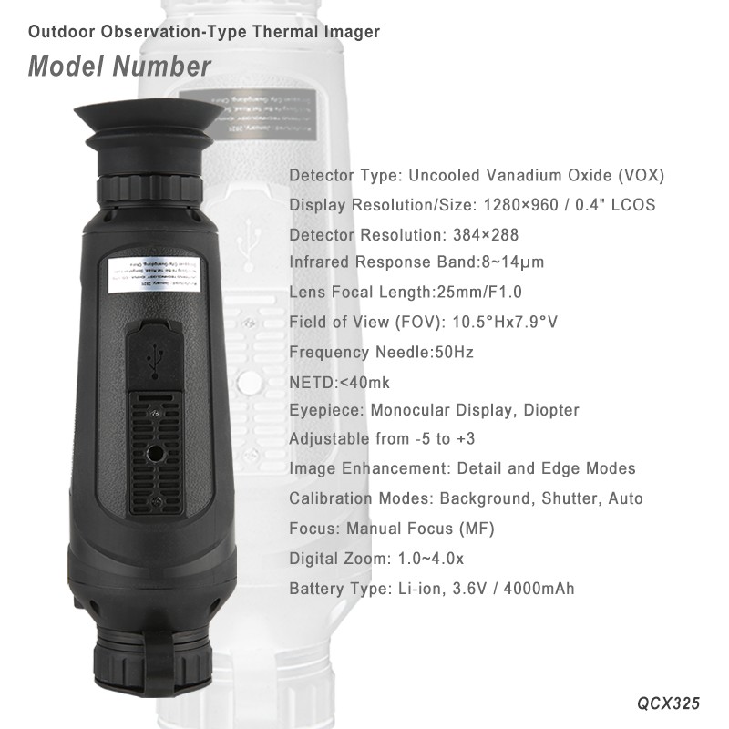 QCNV QCx325 Uzun Menzilli Kızı - Infrared Thermal Monocular 50Hz incelemesi ve fiyatı
