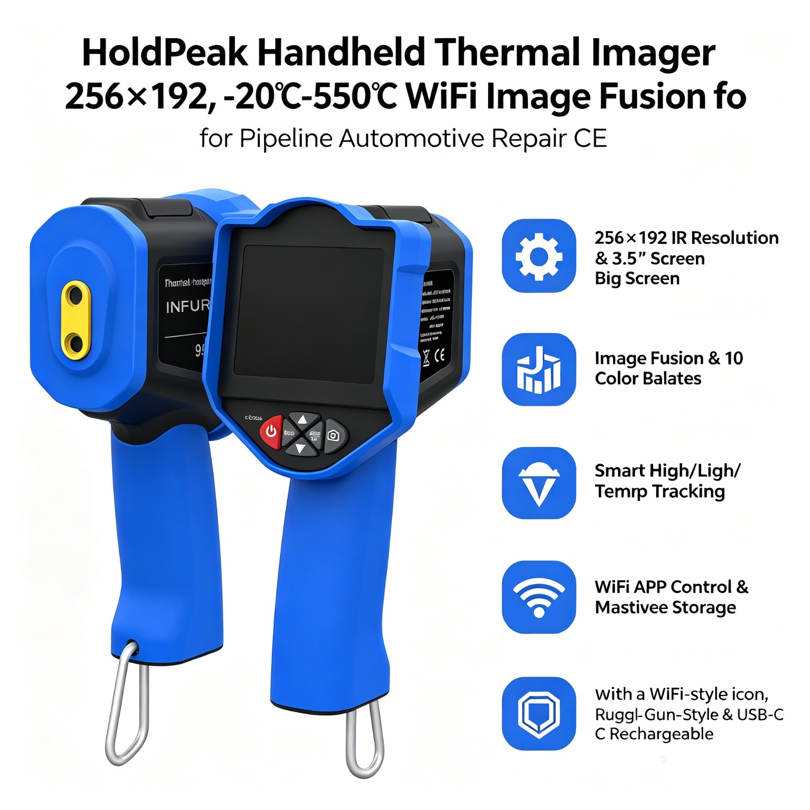 HoldPeak Termal Kamera, 256x19 - Handheld Thermal Camera 256X192 incelemesi ve fiyatı