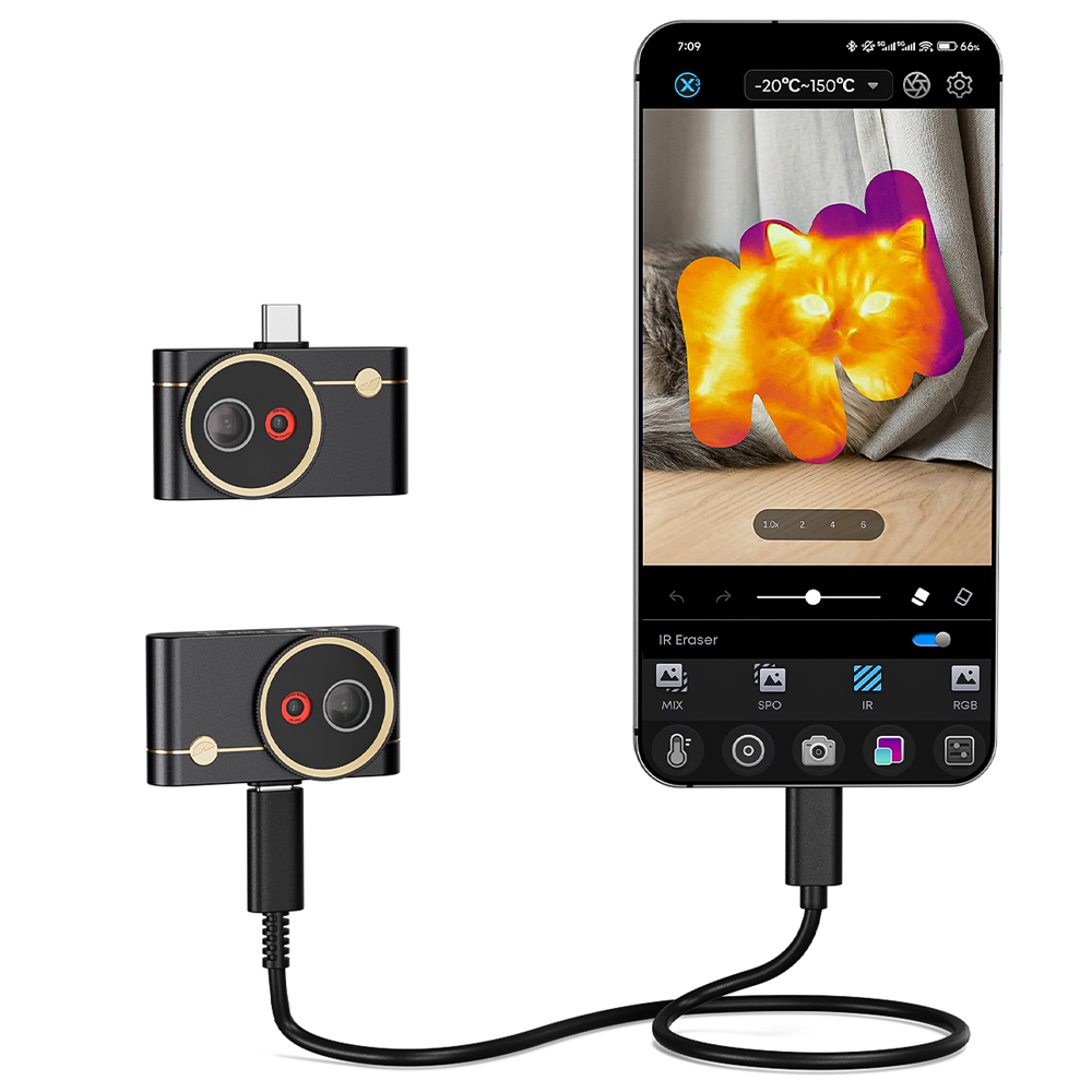 AI Çift Lensli P4 Termal Kamer - Handheld Thermal Camera 256X192 incelemesi ve fiyatı