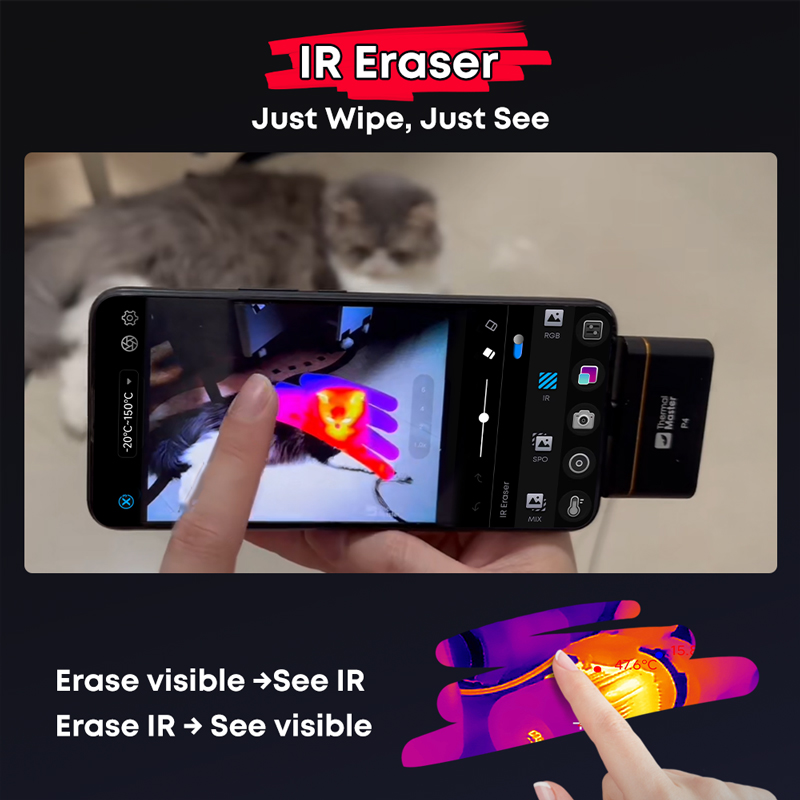 AI Çift Lensli P4 Termal Kamer - Handheld Thermal Camera 256X192 incelemesi ve fiyatı