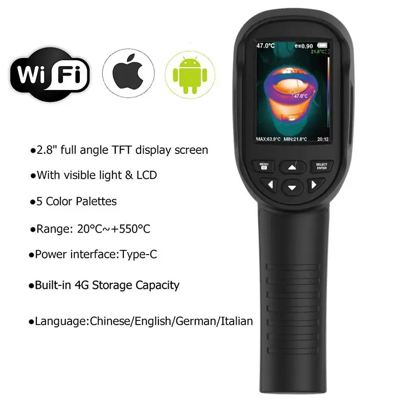 HT-06 256x192 Piksel WIFI Term - Handheld Thermal Camera 256X192 incelemesi ve fiyatı